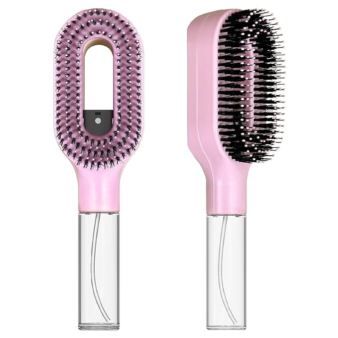2-in-1 Detangler Hair Brush, With Built-In Mister Spray, Wet & Dry Detangling Brush for Curly, Wa... | Amazon (US)