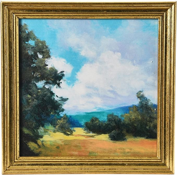 Creative Co-Op Watercolor Nature Landscape with Solid Wood Frame | Amazon (US)