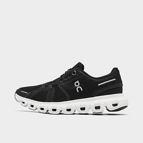 On Women's Cloud 6 Running Shoes in Black/White Size: 5.5 | Finish Line (US)