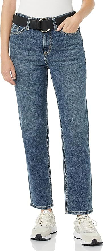Amazon Essentials Women's High-Rise Straight Jean | Amazon (US)