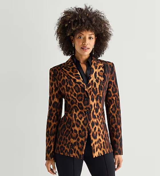 Bold Elements Womens Single Breasted Leopard Regular Fit Blazer

#LTKootd