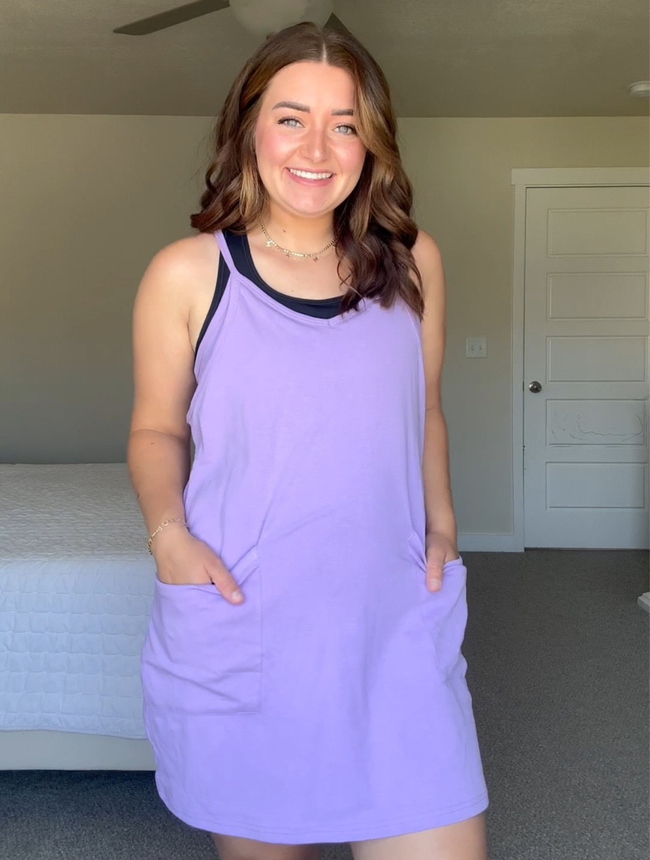 Amazon athletic dress! I’m wearing a medium!