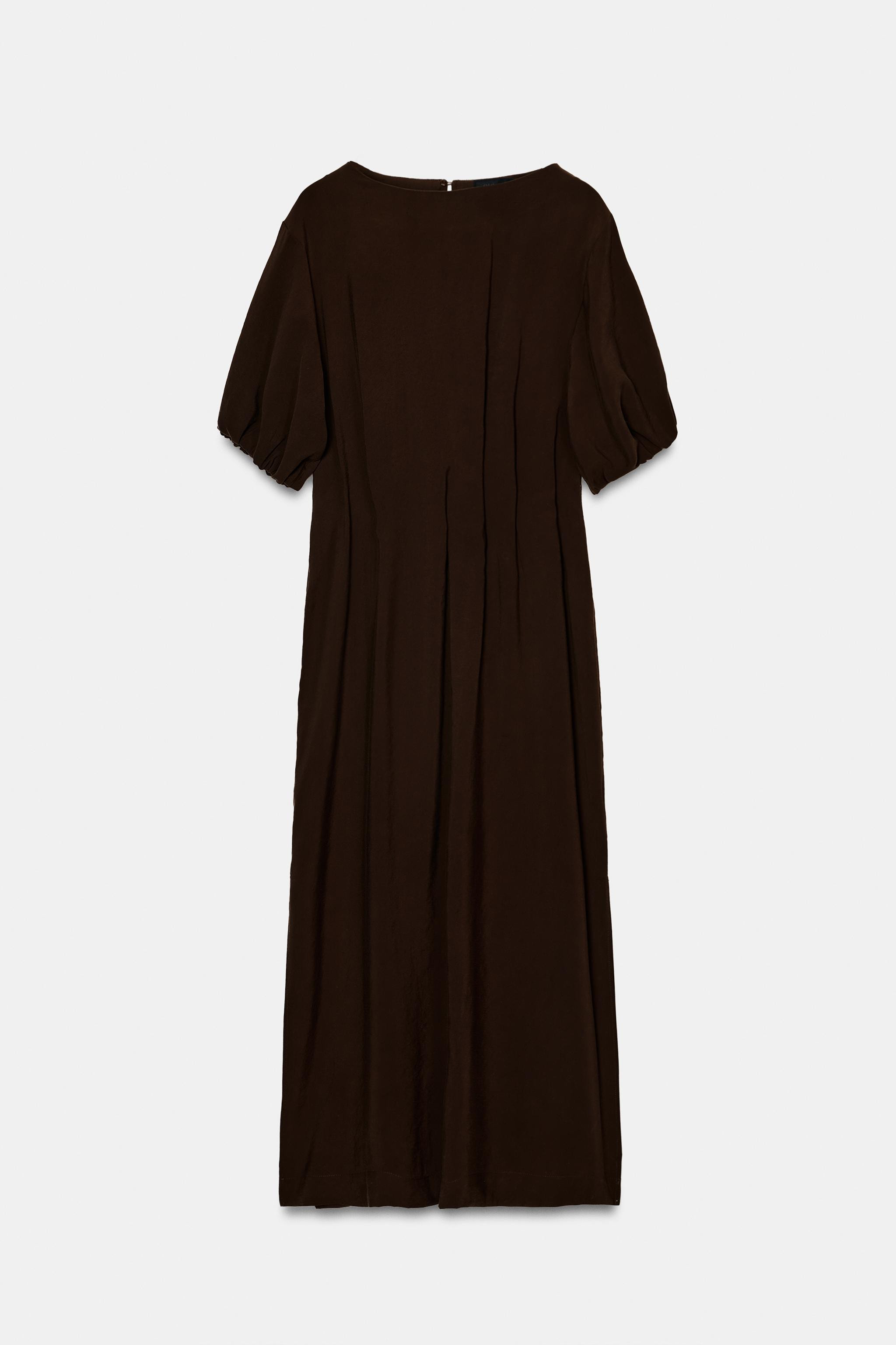 FLOWY PLEATED MIDI DRESS | Zara US