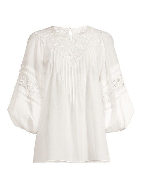 Daniella Cotton-Silk Blouse | Saks Fifth Avenue