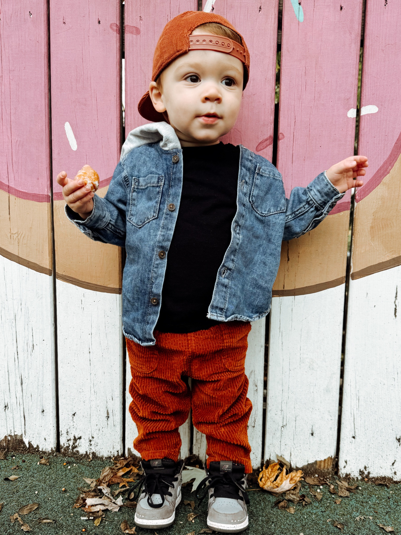 Toddler fall outfit! Loved layering the denim and corduroy and the rust color!! all of his clothes are under $20! Shoes are a splurge! Linked Nike where some sizes available and StockX for when they sell 

#LTKFamily #LTKSeasonal #LTKKids