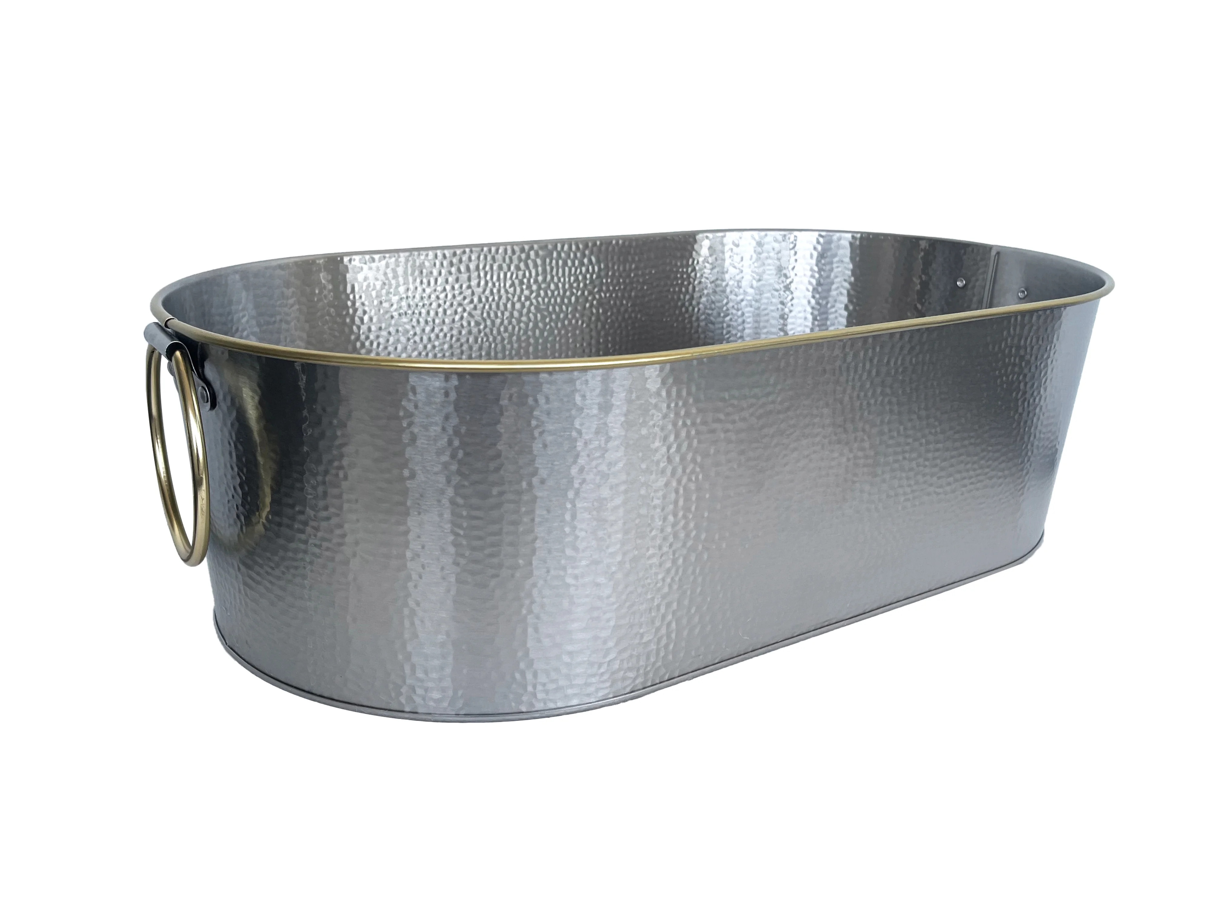 Better Homes & Gardens Stainless Steel Hammered Oval Tub, 20.27 in x 11.22 in | Walmart (US)