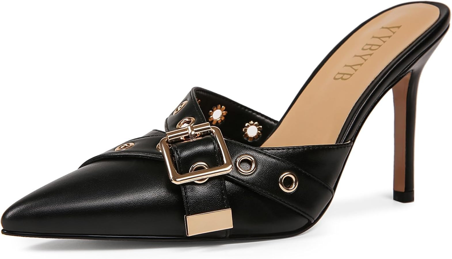 Womens Pumps Sexy High Heels Closed Toe Heeled Mules Stiletto Slip On Pointed Toe Heels for Women... | Amazon (US)