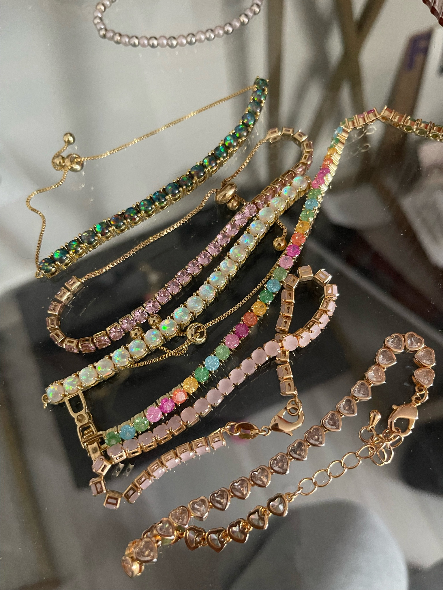 Some everyday tennis bracelets i loveeeeee (none of them have turned yet either!)

#LTKfindsunder100 #LTKfindsunder50 #LTKstyletip