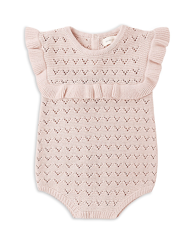 Quincy Mae Girls' Pointelle Ruffled Romper - Baby | Bloomingdale's Kids | Bloomingdale's (US)