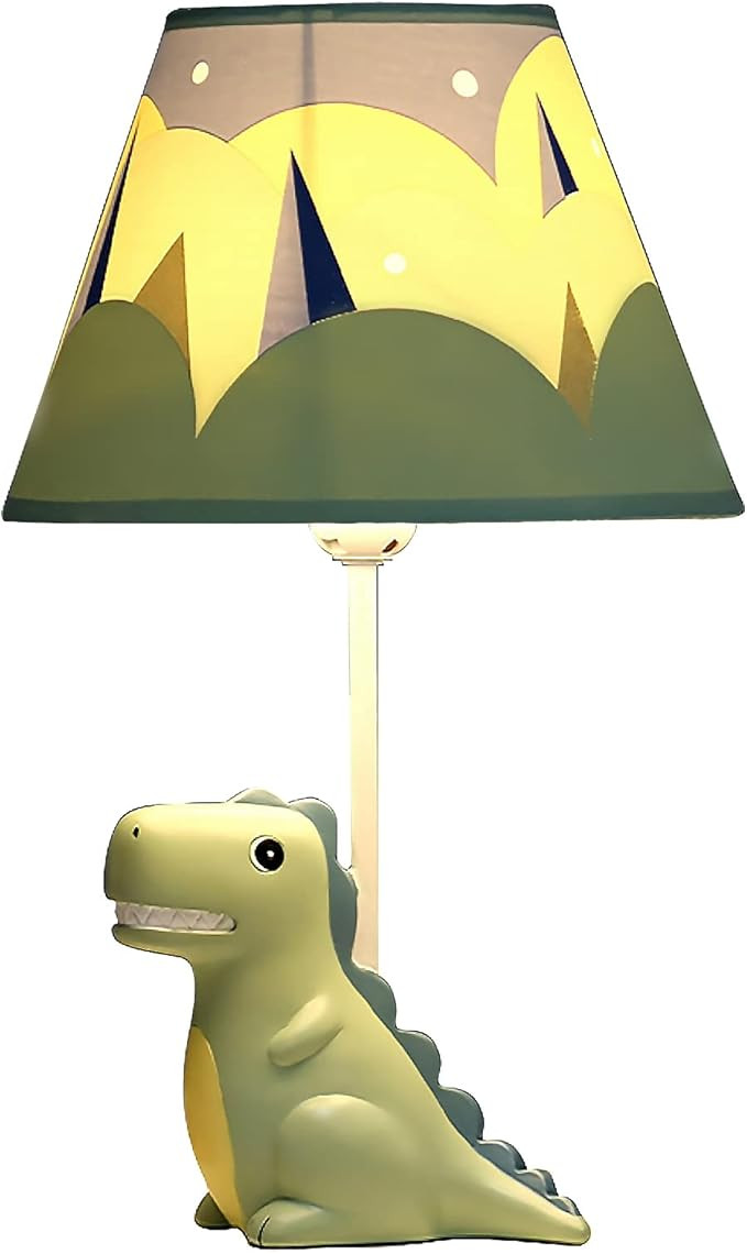 HERBESTBAY Kids Table Lamp, Dinosaur Lamp Design Bedside Table Lamp, 13 Inch Tall Desk Lamp with ... | Amazon (US)