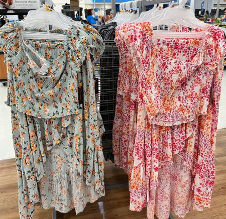 Two piece skirt sets at Walmart. The top hangs off of your shoulder for such a cute look in these outfits are true to size and perfect for spring and summer.

#LTKSeasonal #LTKstyletip #LTKunder50