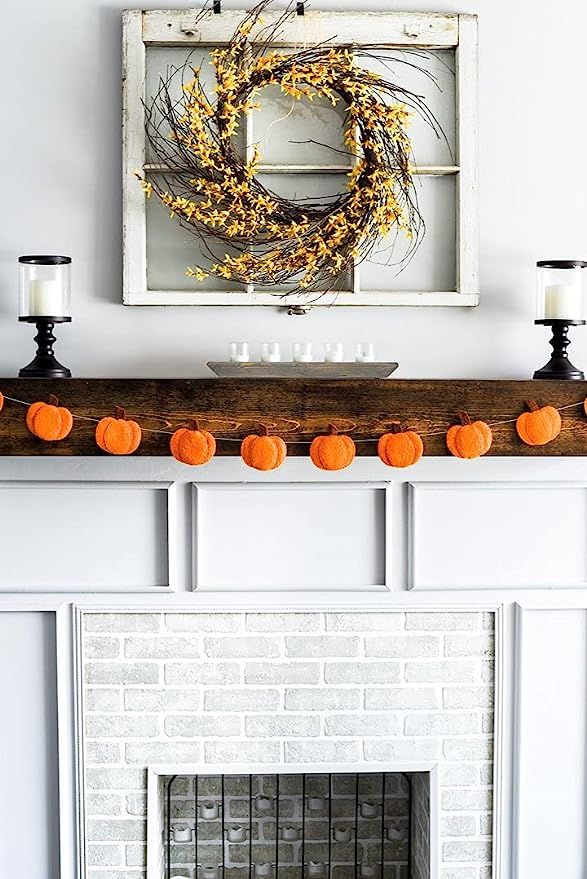 Nivas Pumpkin Garland, Fall Decor, Fall Wall Hanging, Pumpkin Garland, Farmhouse Pumpkin Decor, H... | Amazon (US)