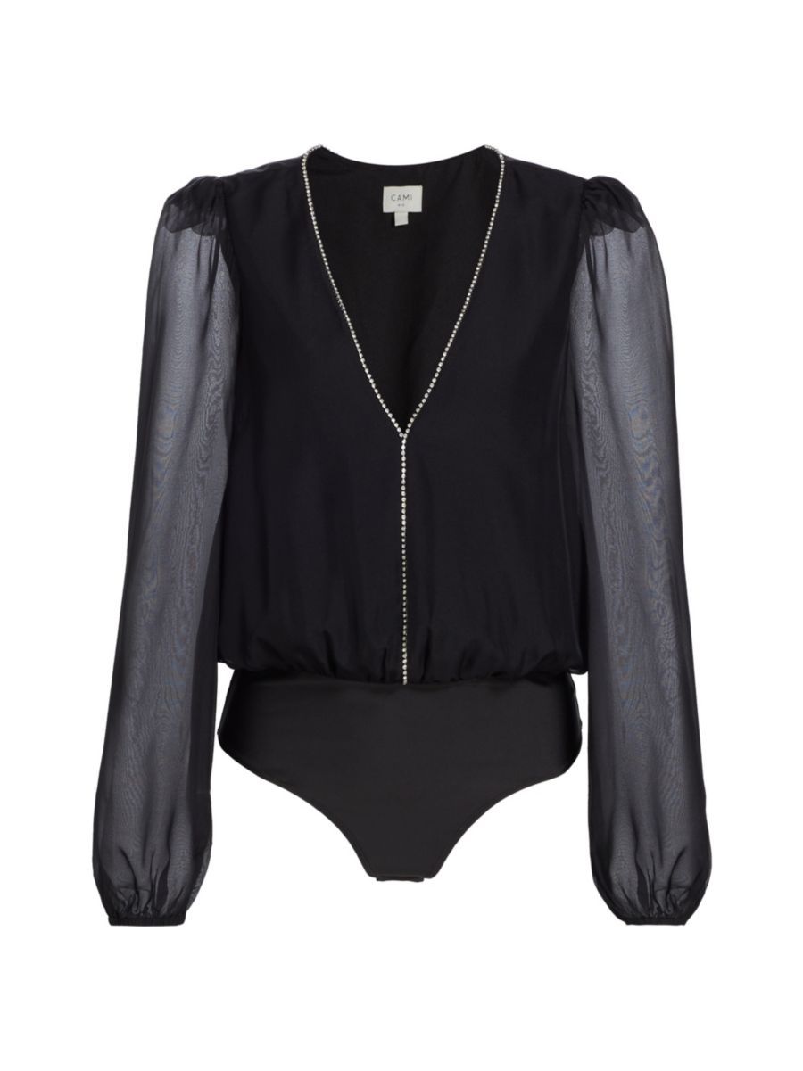 Ingrid Crystal Silk Bodysuit | Saks Fifth Avenue