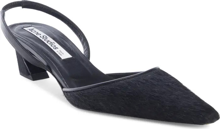 Acne Studios Bano Genuine Calf Hair Slingback Pump (Women) | Nordstrom | Nordstrom