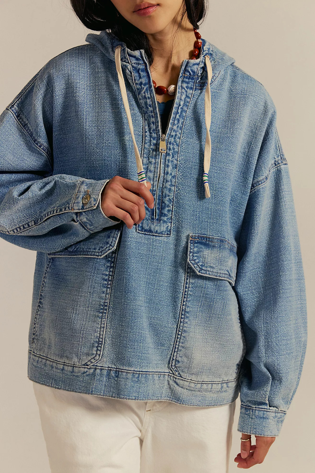 We The Free Casey Denim Pullover | Free People (Global - UK&FR Excluded)