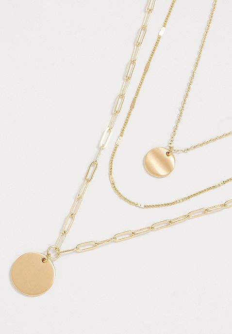 Atwood Gold Mix Chain Drape Necklace | Maurices