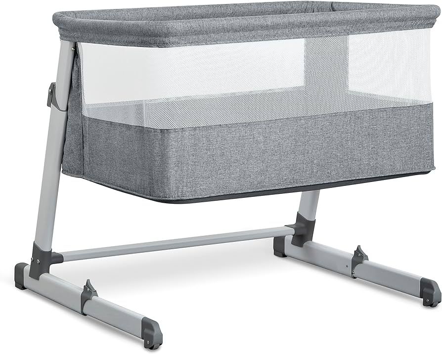 Simmons Kids Deluxe Bedside Bassinet | by The Bed Bassinet Features Breathable Mesh Sides for Air... | Amazon (US)
