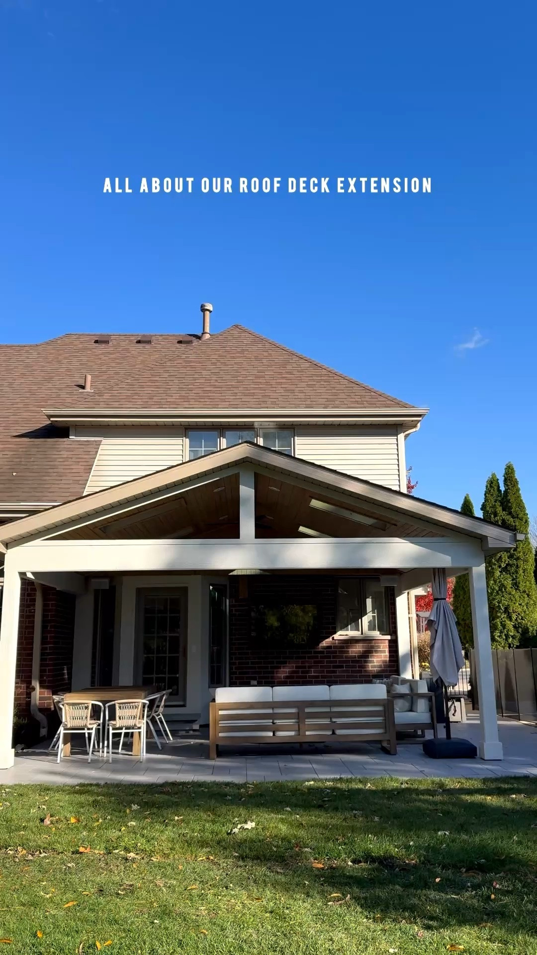 Roof deck extension awning patio covering patio goals

#LTKHome