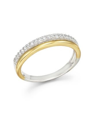 Bloomingdale's Fine CollectionDiamond Double Row Band Ring in 14K Yellow and White Gold, 0.12 ct ... | Bloomingdale's (US)