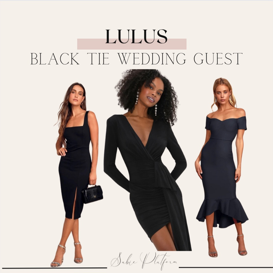 USE CODE - LUCKY25

Lulus | black tie wedding dress | wedding guest dresses | black dress | sabic platform 

#LTKstyletip #LTKsalealert #LTKwedding