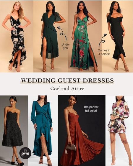 Does your invite say cocktail attire? We rounded up some of our fave wedding guest dresses for fall for a cocktail attire dress code 

#LTKwedding