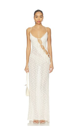 About A Girl Maxi Dress in Cream | Revolve Clothing (Global)