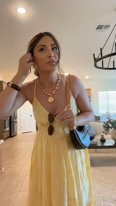 How I styled this yellow tiered maxi dress! I’m wearing a medium! ✨ 

#LTKfindsunder100 #LTKbump