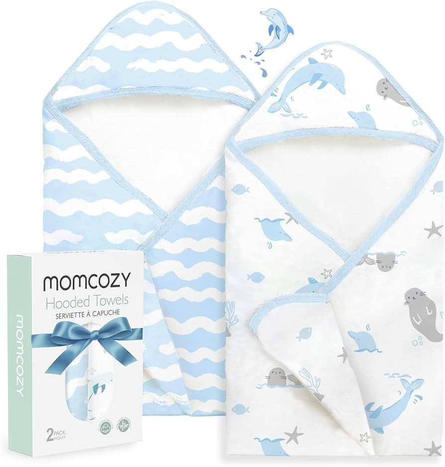 Momcozy Baby Towel with Hooded-Original Design Baby Towel Set -Soft & Absorbent- Shower Gifts or ... | Amazon (US)