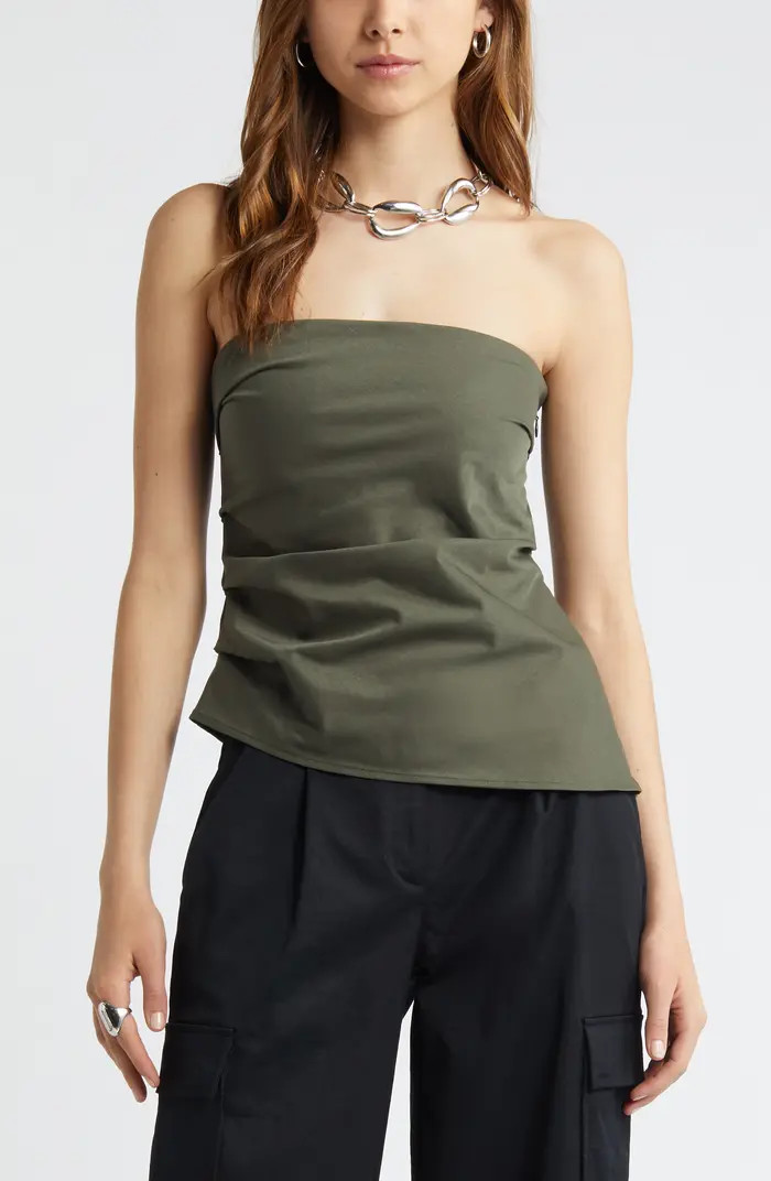 Open Edit Strapless Asymmetric Top | Nordstrom | Nordstrom