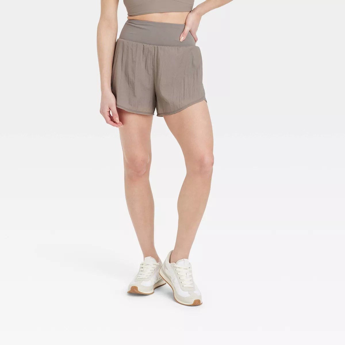 Women's Woven High-Rise 2-in-1 Run Shorts 3" - All In Motion™ | Target