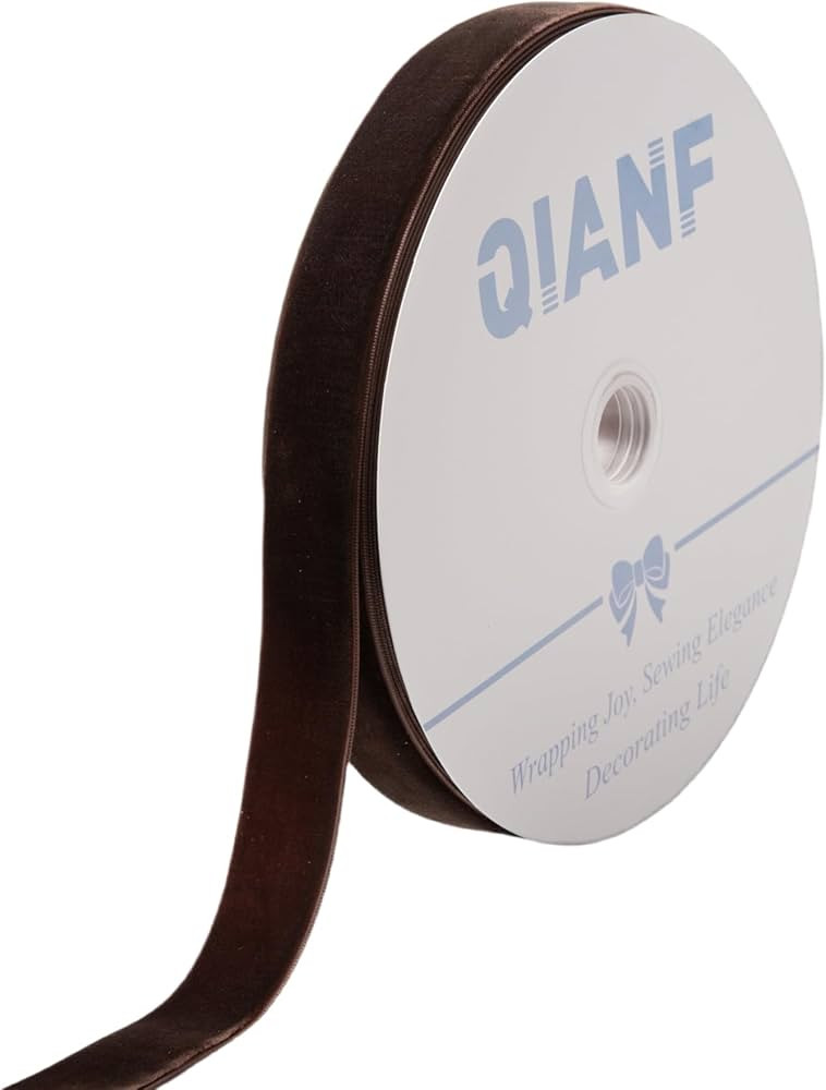 Vintage Brown Velvet Ribbon Chocolate Christmas Ribbon for Gift Wrapping Crafts Christmas Tree Or... | Amazon (US)