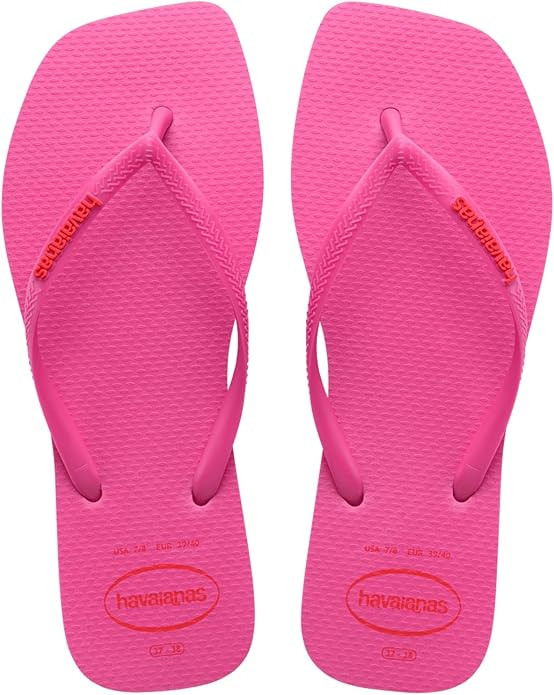 Havaianas Women's Slim Square Logo Pop Up Flip Flops | Amazon (US)