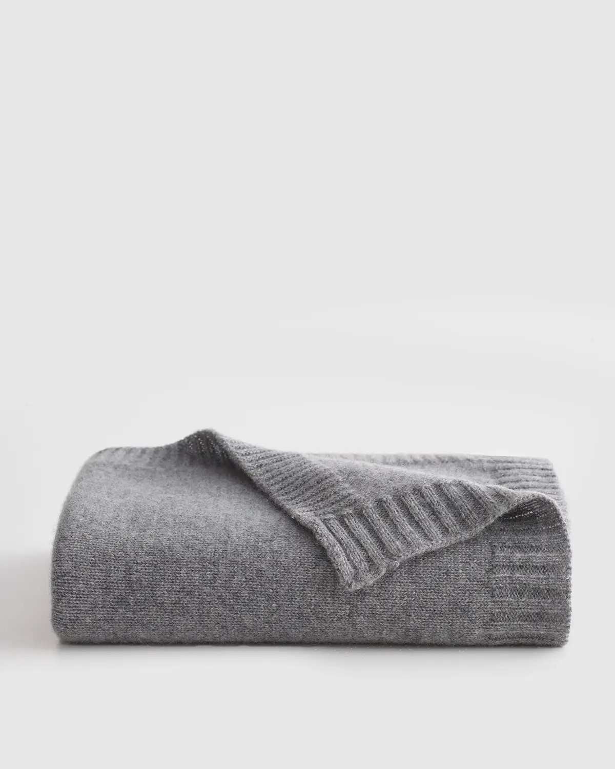Luxe Knit Cashmere Baby Blanket in Heather Grey | Quince