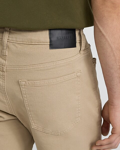 Slim Straight Khaki Hyper Stretch Jeans | Express