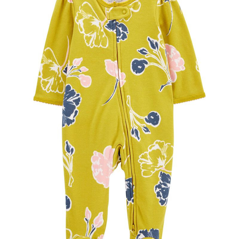 Baby Floral 2-Way Zip Cotton Sleep & Play | Carter's