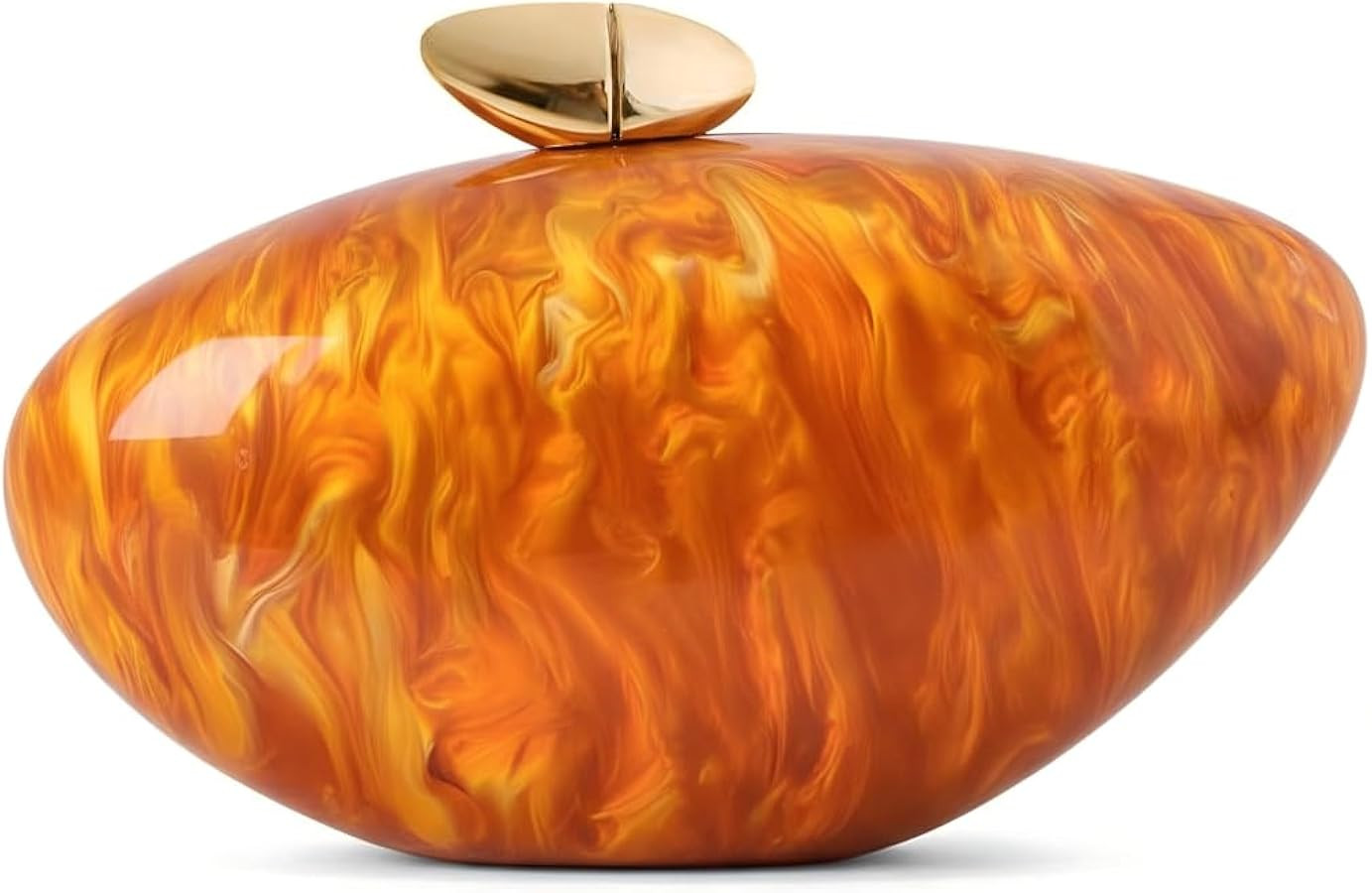 Acrylic Shell Clutch Purse for Women, Marble Evening Bag with Magnetic Closure for Wedding Party | Amazon (US)