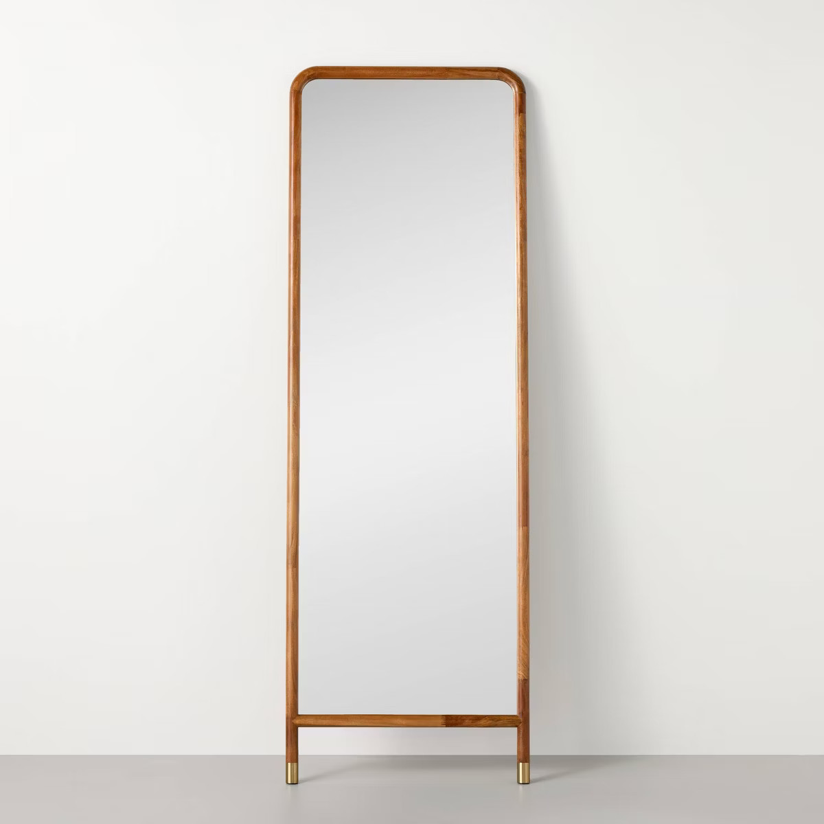 72"x24" Wood Floor Mirror with Brass Feet - Hearth & Hand™ with Magnolia | Target