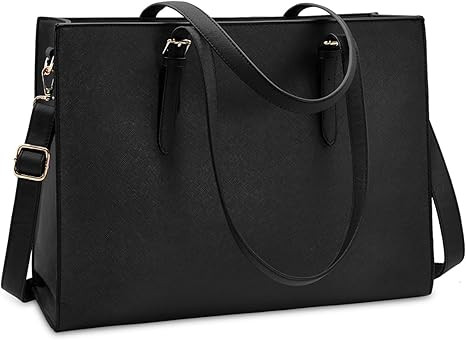 Laptop Bag for Women Waterproof Lightweight Leather 15.6 Inch Computer Tote Bag Business Office B... | Amazon (US)