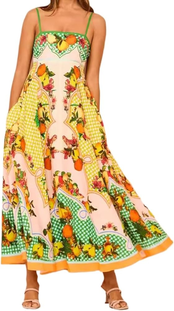 Bohemian Casual Suit for Women, Floral Pattern and Vintage Style | Amazon (US)