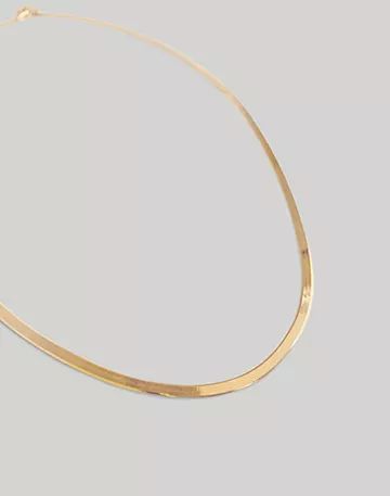 Kinn™ 14k Gold Carter Flat Herringbone Chain Necklace II | Madewell