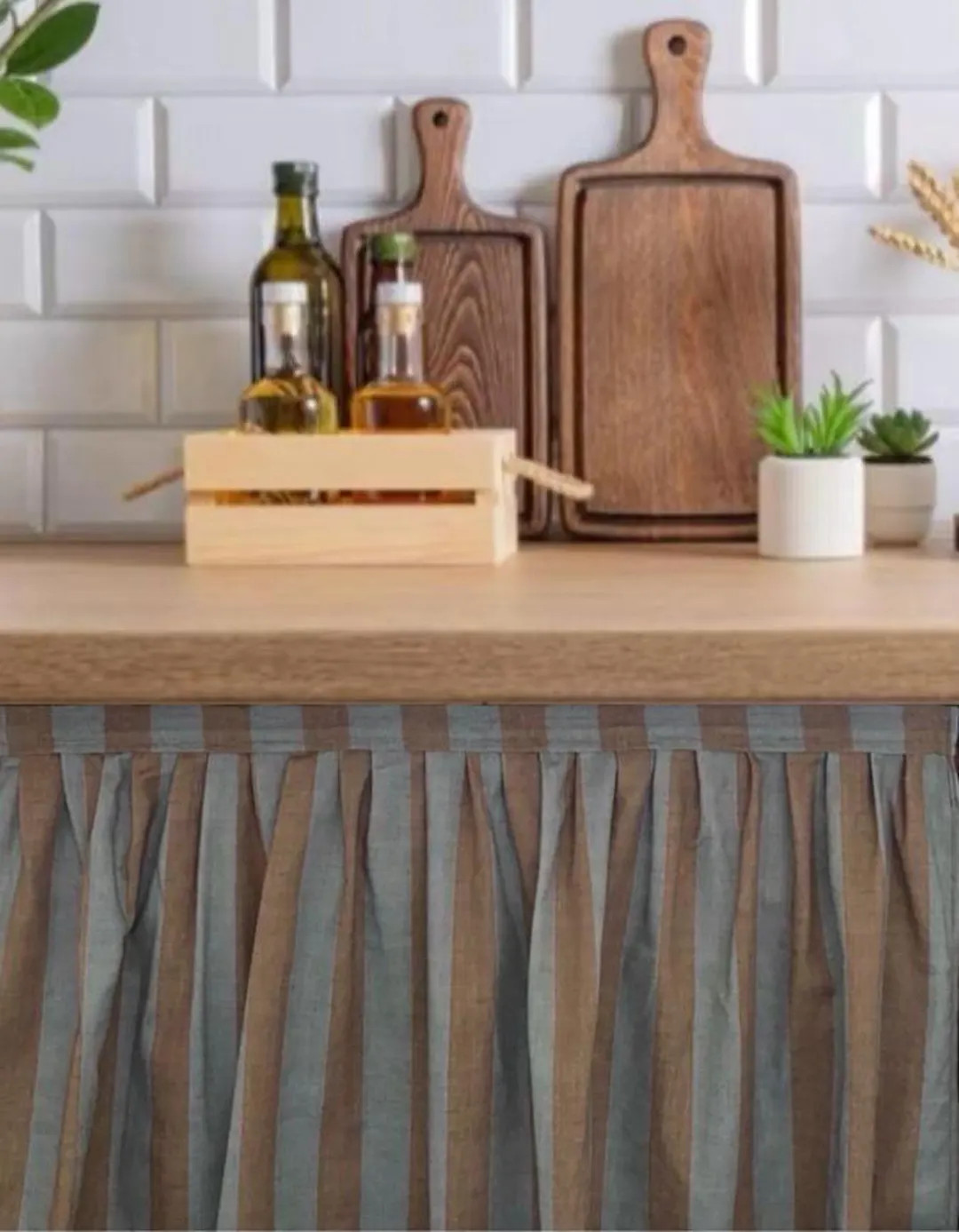 SINK Skirt, VELCRO Cabinet Curtains, Counter Valance, Kitchen Curtain, Storage Unit Curtain, Cupb... | Etsy (US)