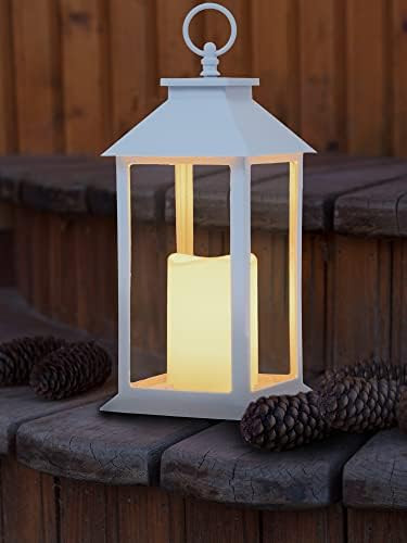 YAKii Hanging Glass Panes Lantern Decorative with LED Flameless Candle and Timer Operated by 3AAA... | Amazon (US)