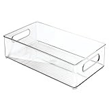 iDesign Linus BPA-Free Plastic Stackable Deep Organizer Bin with Handles - 14.6" x 8" x 4", Clear | Amazon (US)