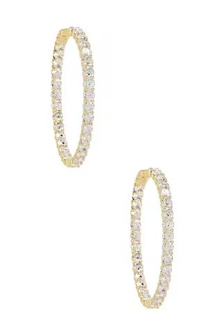 The M Jewelers NY The Large Pave 925 Hoops in Gold from Revolve.com | Revolve Clothing (Global)