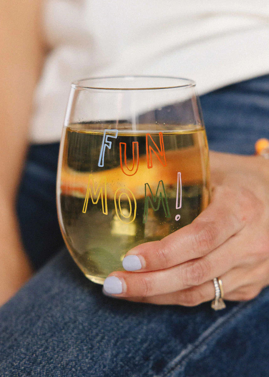 Fun Mom! Stemless Wine Glass | Alice & Wonder