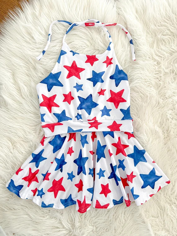 Fourth of July Watercolor Stars Print / Cate and Rainn Vintage | Etsy | Etsy (US)