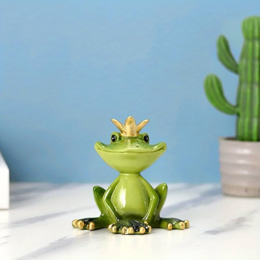 Crown Pastoral Yoga Frog Ornament,Decorate Living Room, Balcony, or Desktop Bookcase with Resin C... | Amazon (US)