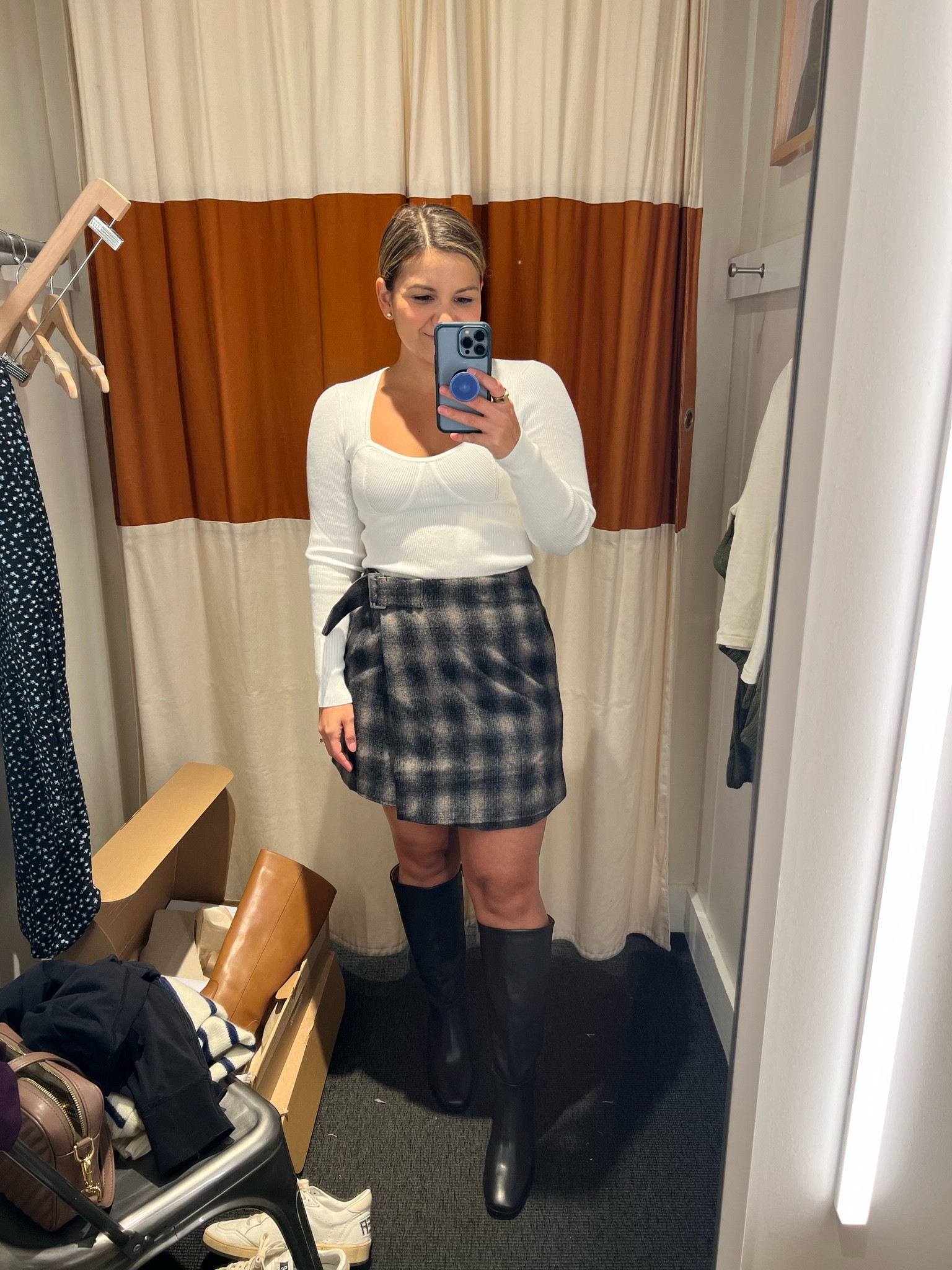 Top - size small
Skirt - size 2
Boots - extended calf!

#LTKfindsunder100 #LTKSeasonal #LTKxMadewell