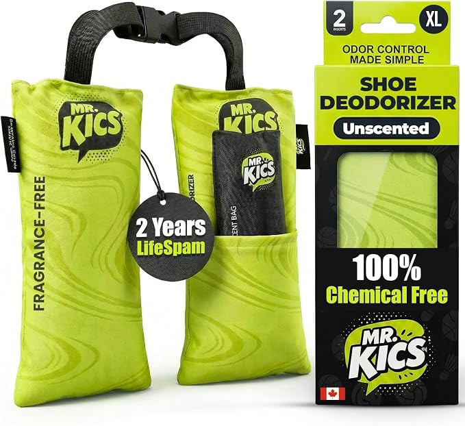 MR.KICS - Shoe Deodorizer Insert, Activated Charcoal Odor Eliminator, Moisture Absorber for Shoes... | Amazon (US)