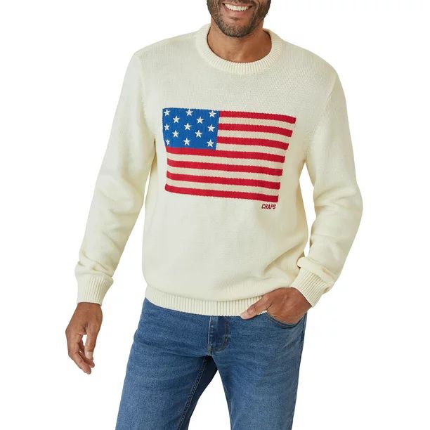 Chaps Men's Cotton Iconic Flag Sweater-Sizes XS up to 4XB | Walmart (US)